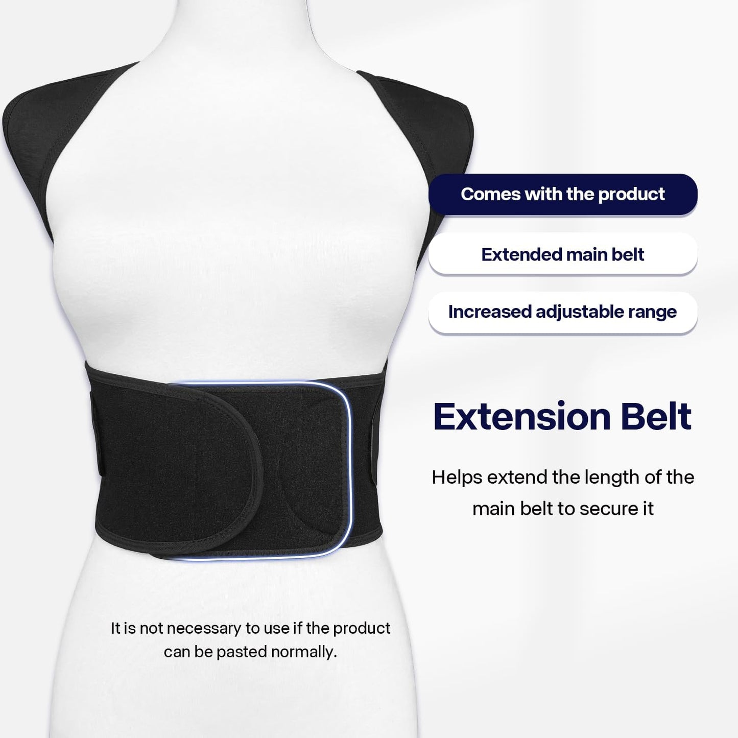 Posture Corrector Free Size Designed to provide exceptional Back Straight And Shoulder Support Belt