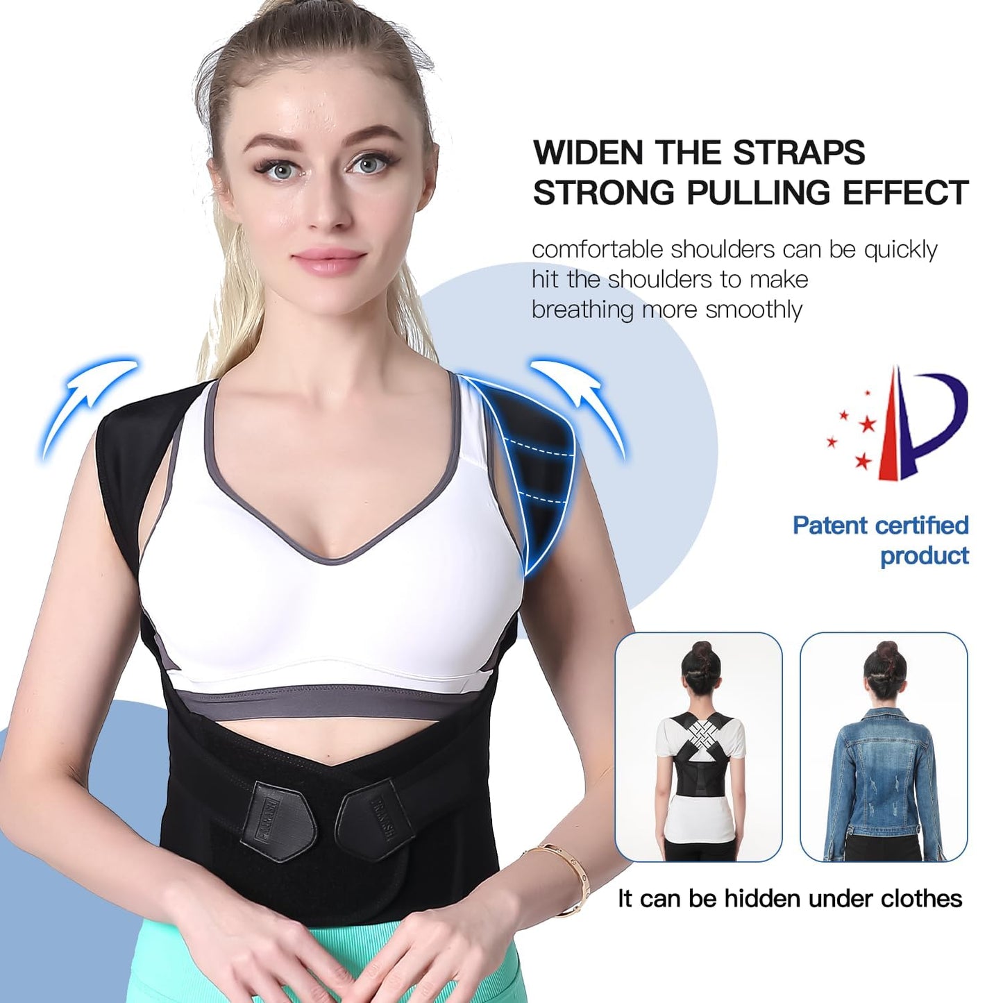 Posture Corrector Free Size Designed to provide exceptional Back Straight And Shoulder Support Belt