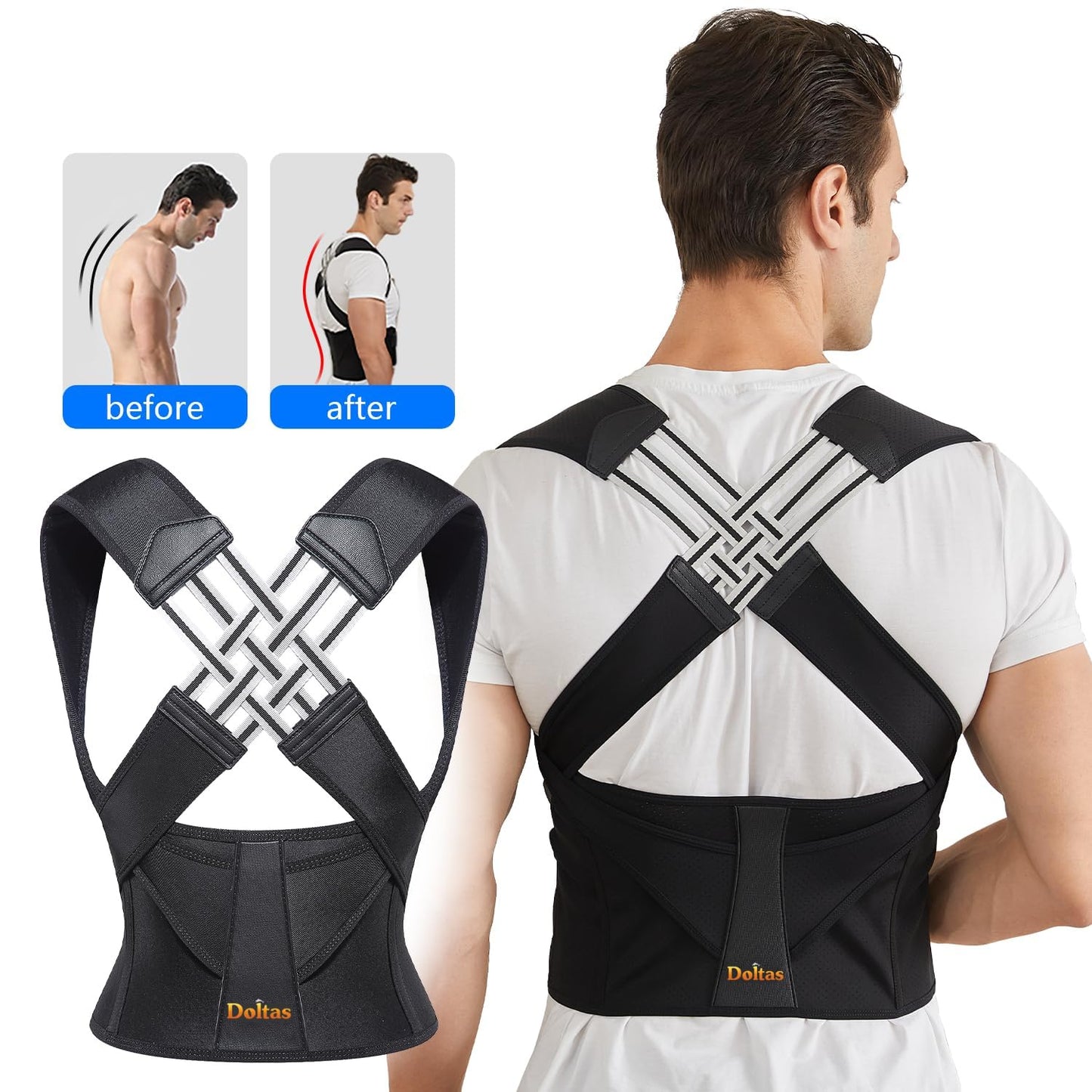 Posture Corrector Free Size Designed to provide exceptional Back Straight And Shoulder Support Belt